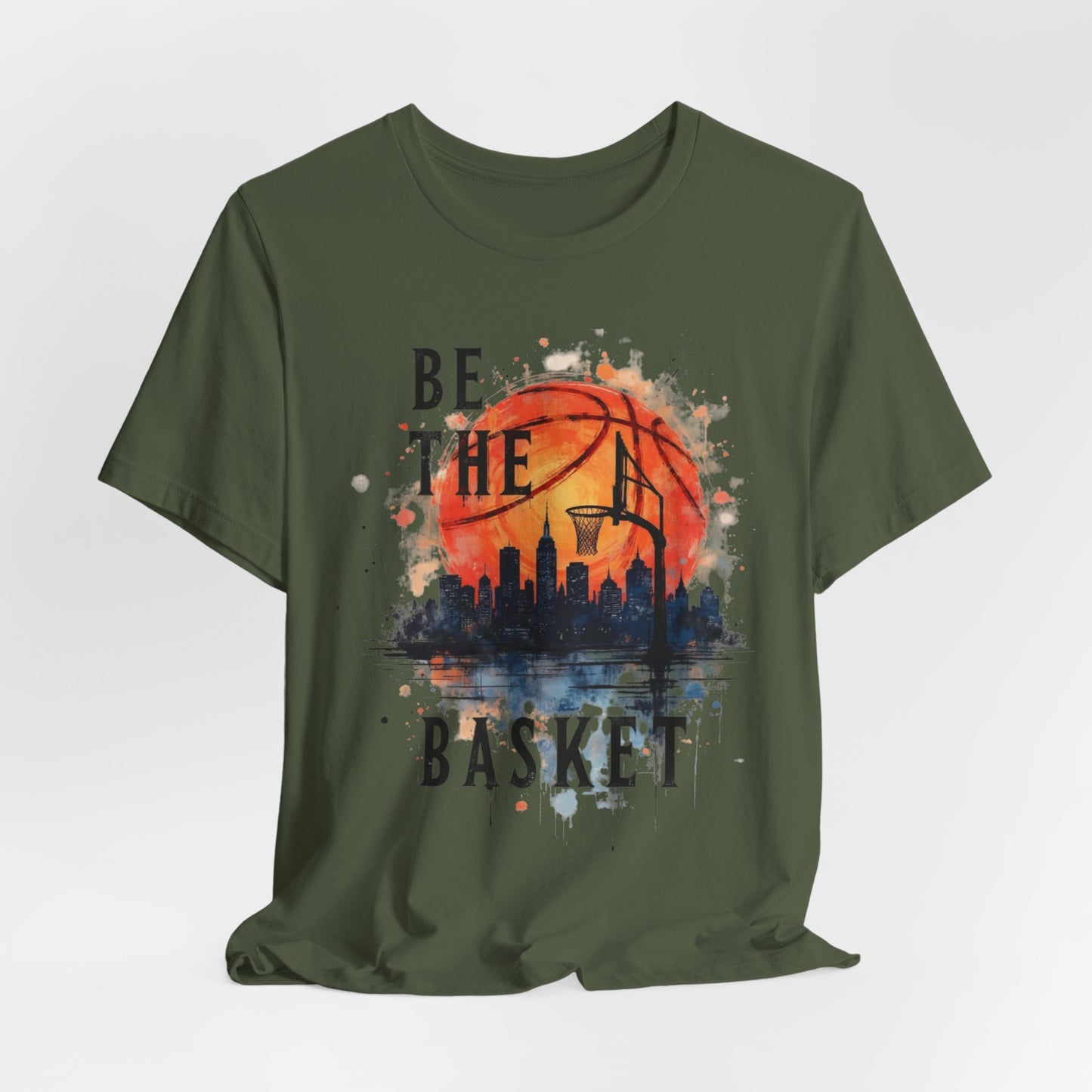BE THE BASKET Basketball Goal and Ball Skyline 4, Basketball Unisex T-Shirt