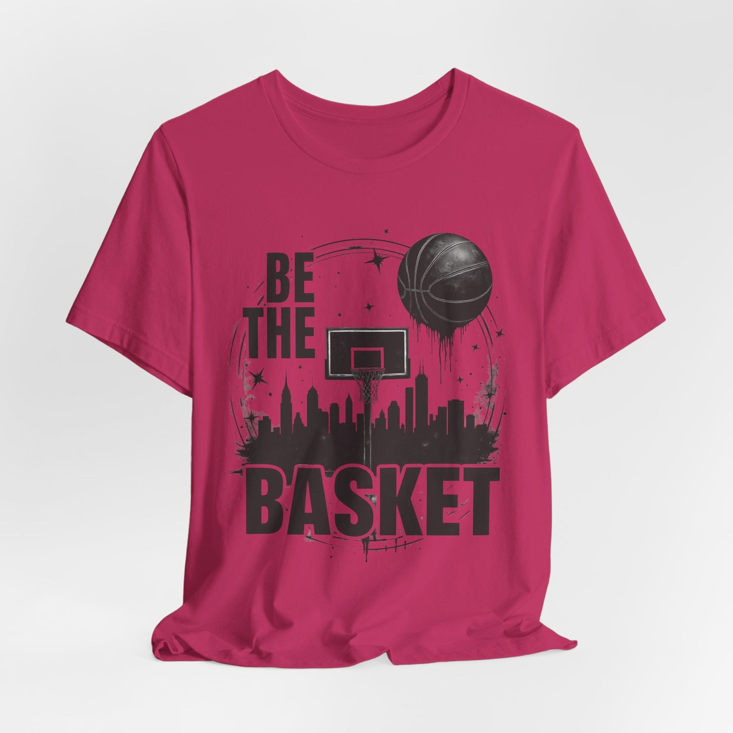 BE THE BASKET Basketball Goal and Ball Skyline 1, Basketball Unisex T-Shirt