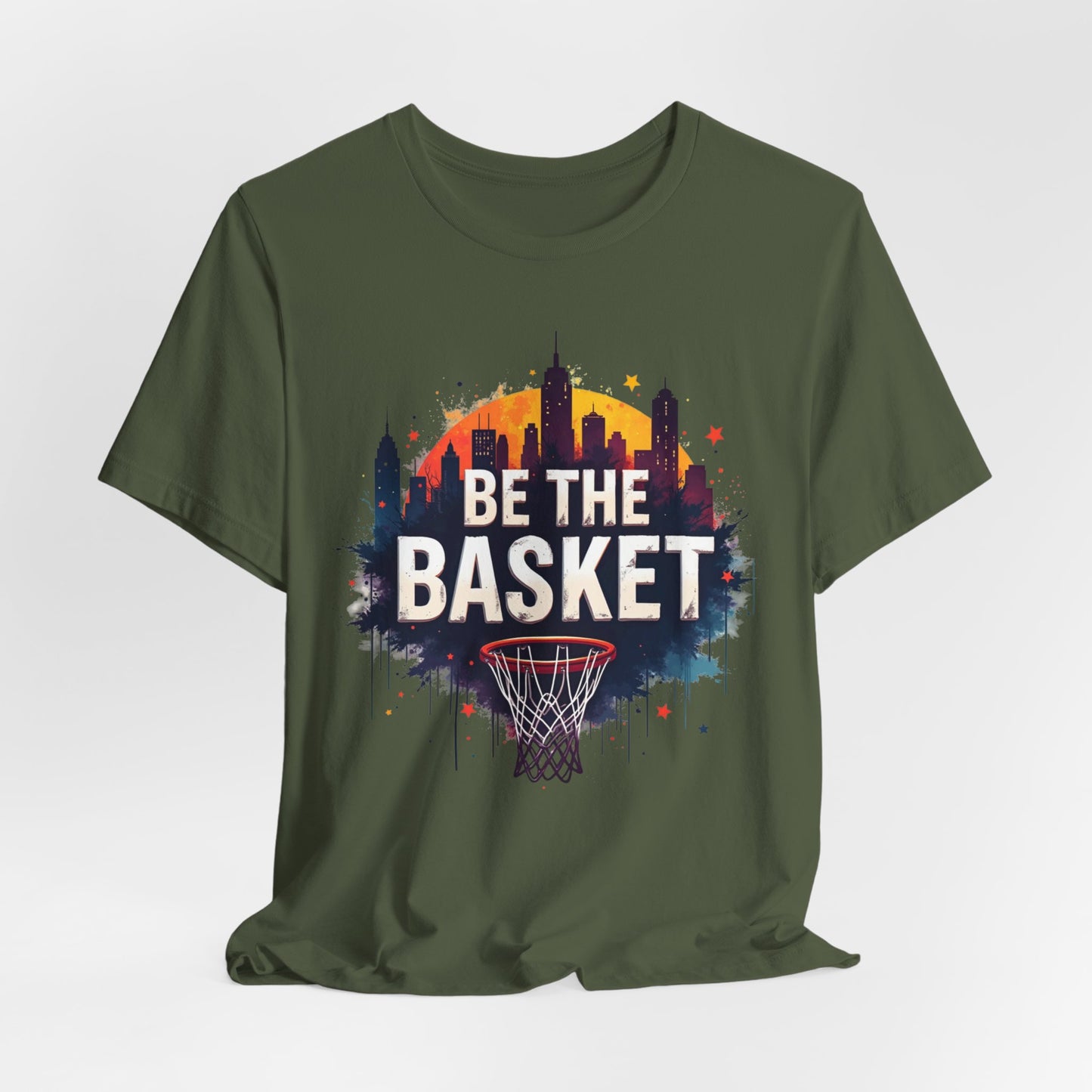 BE THE BASKET Skyline 2 Basketball Unisex T-Shirt, Basketball Shirt