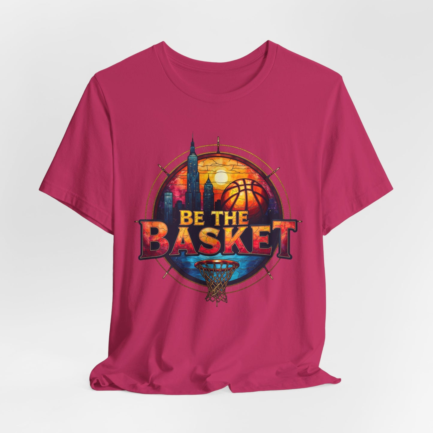 BE THE BASKET Basketball Goal Skyline Glass 2 , Basketball Unisex T-Shirt
