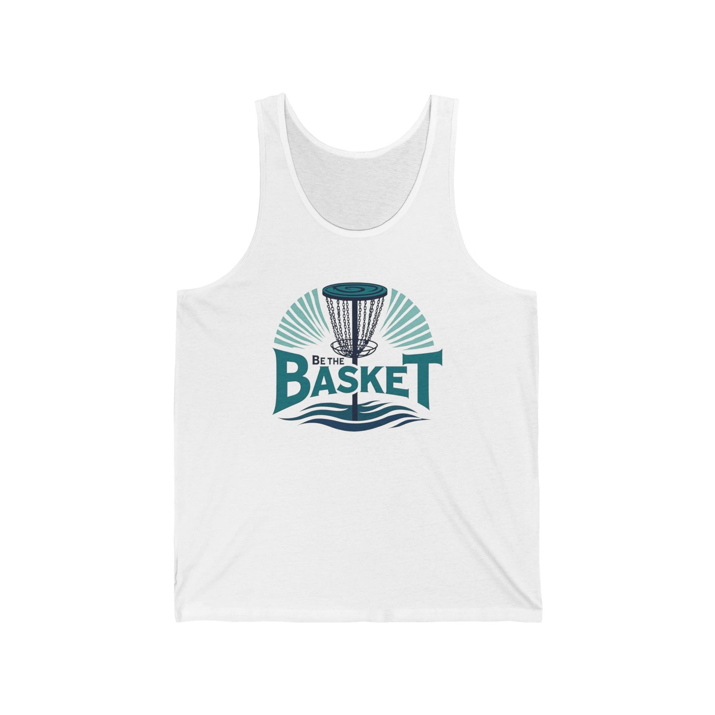 BE THE BASKET Tank Top with cool blue design DISC GOLF SHIRT