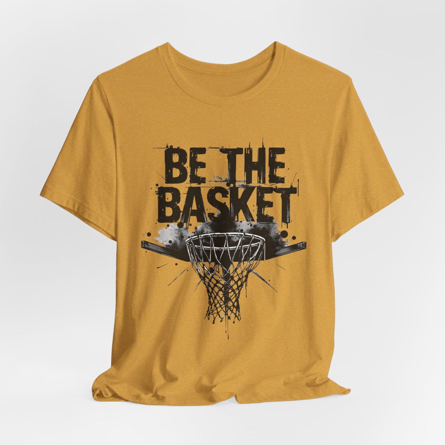 BE THE BASKET Basketball Net Distressed Black Design, Disc Golf Unisex T-Shirt