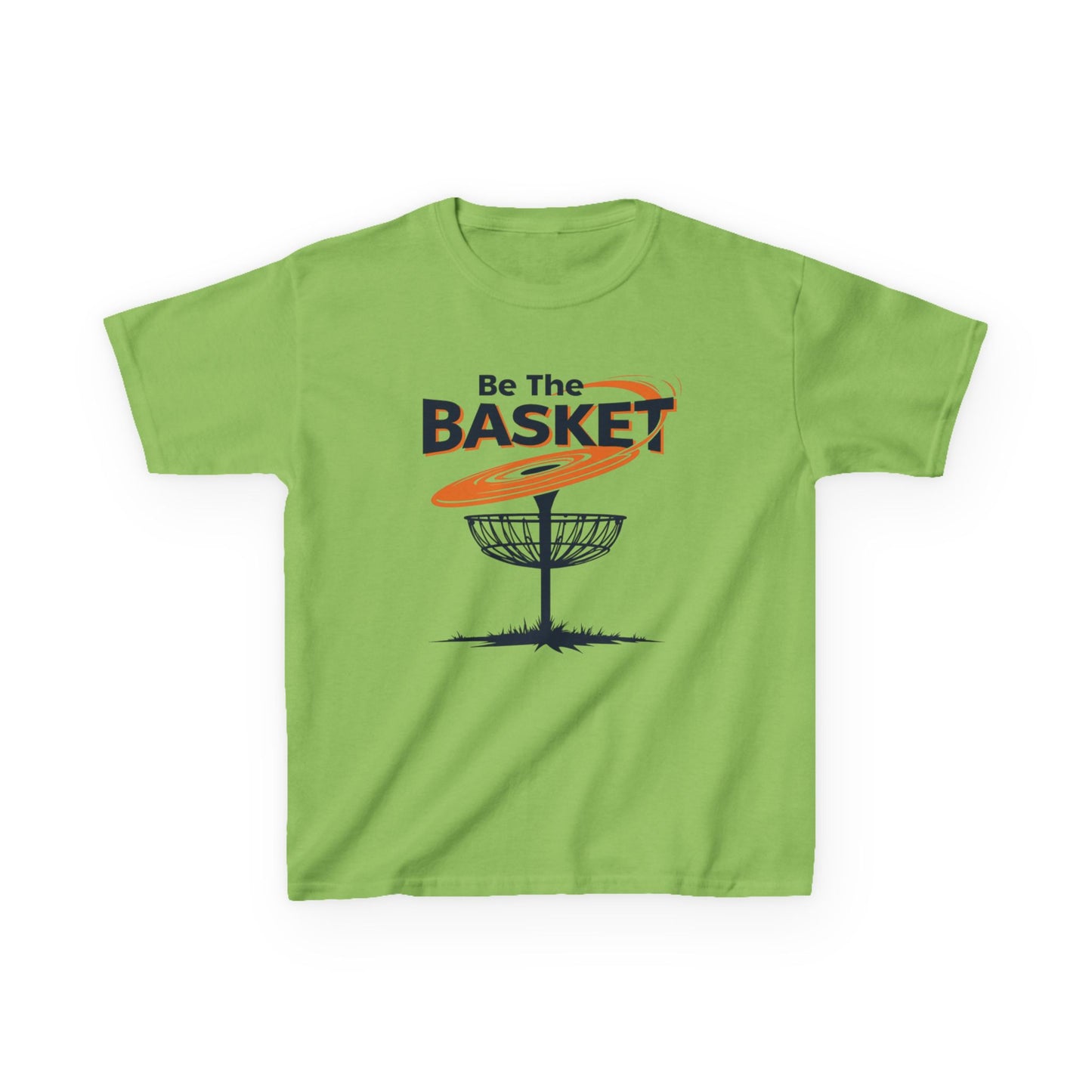 BE THE BASKET Swirl Design Kid's Disc Golf T-Shirt