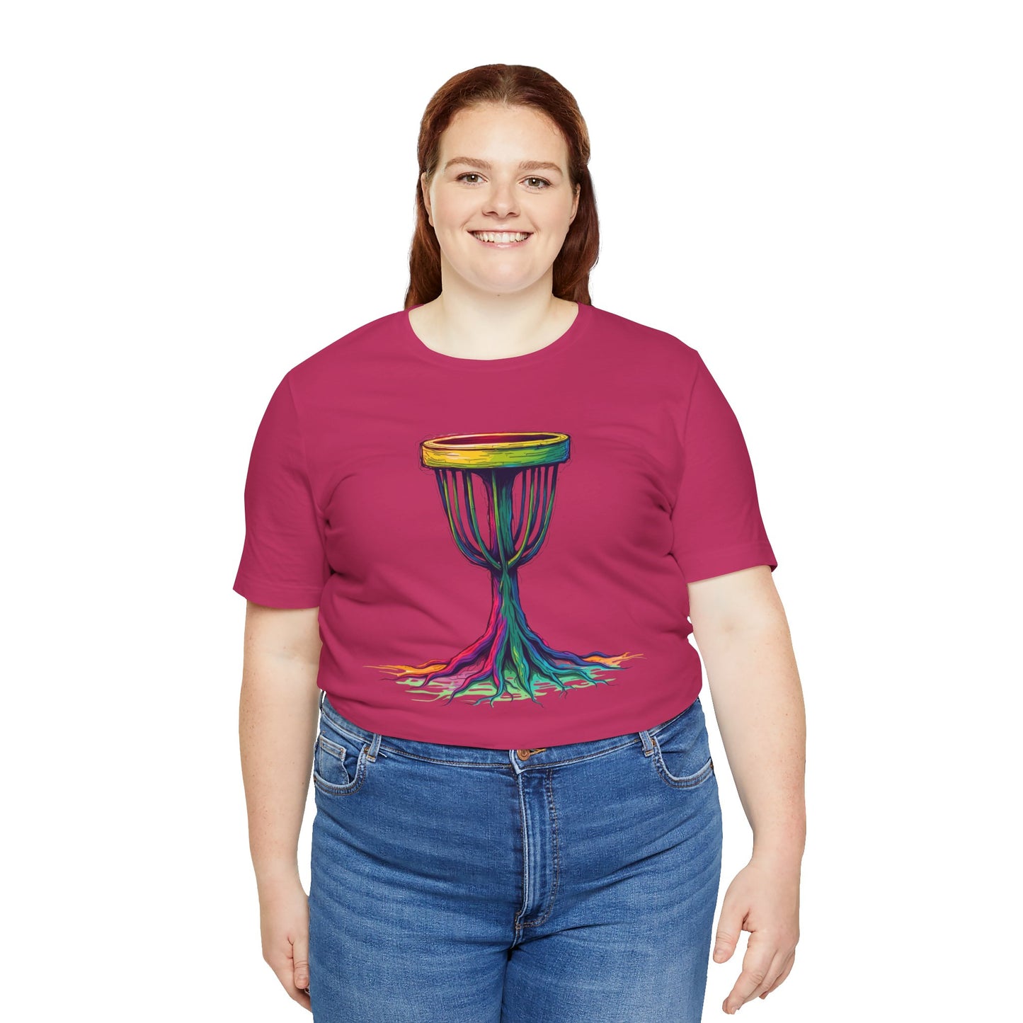 Disc Golf Tree of Life Design 1 Unisex T-Shirt, Happy Feel-Good Disc Golf Shirt