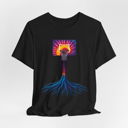 BE THE BASKET Basketball colorful Tree of Life-  Soft Unisex T-shirt, Cool T-Shirt