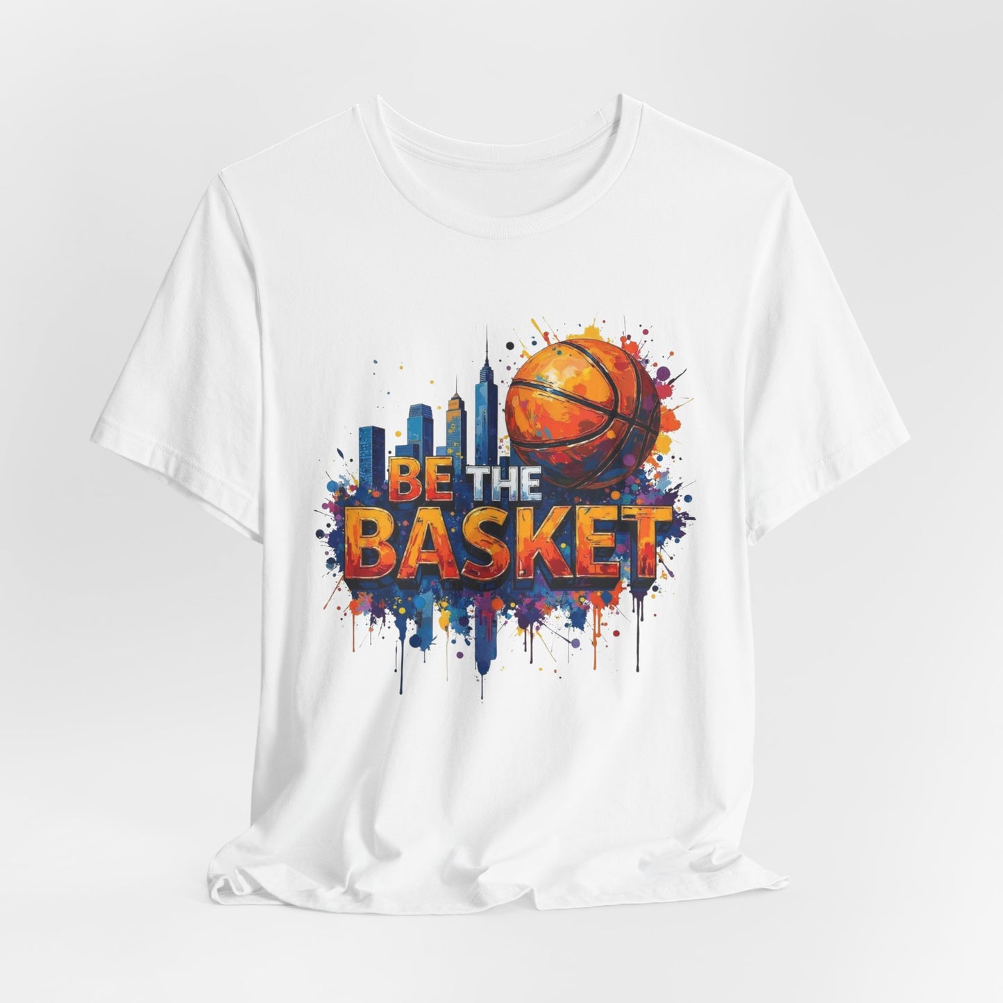 BE THE BASKET Basketball Ball Skyline 4, Basketball Unisex T-Shirt