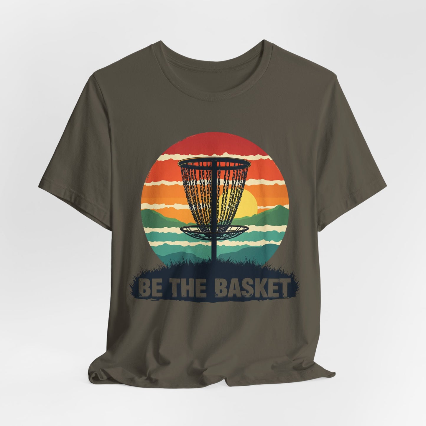 BE THE BASKET Disc Golf Retro 4, Unisex T-Shirt, Disc Golf Shirt