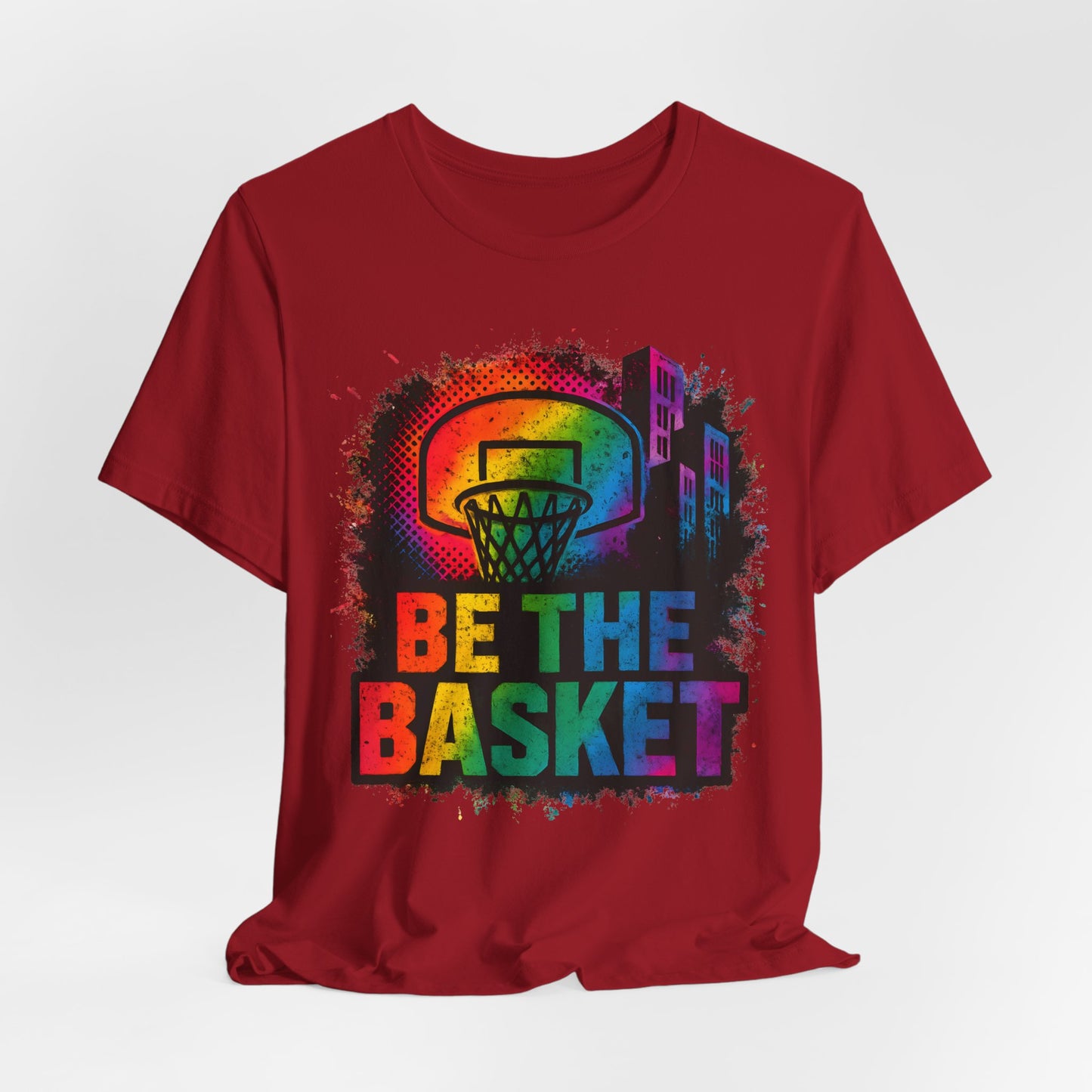 BE THE BASKET Basketball Goal Distressed Color, Disc Golf Unisex T-Shirt