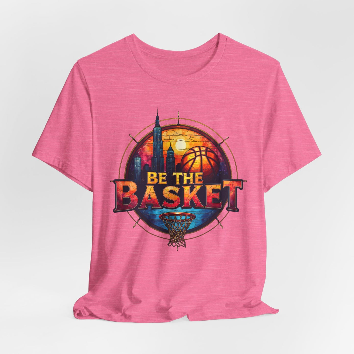 BE THE BASKET Basketball Goal Skyline Glass 2 , Basketball Unisex T-Shirt