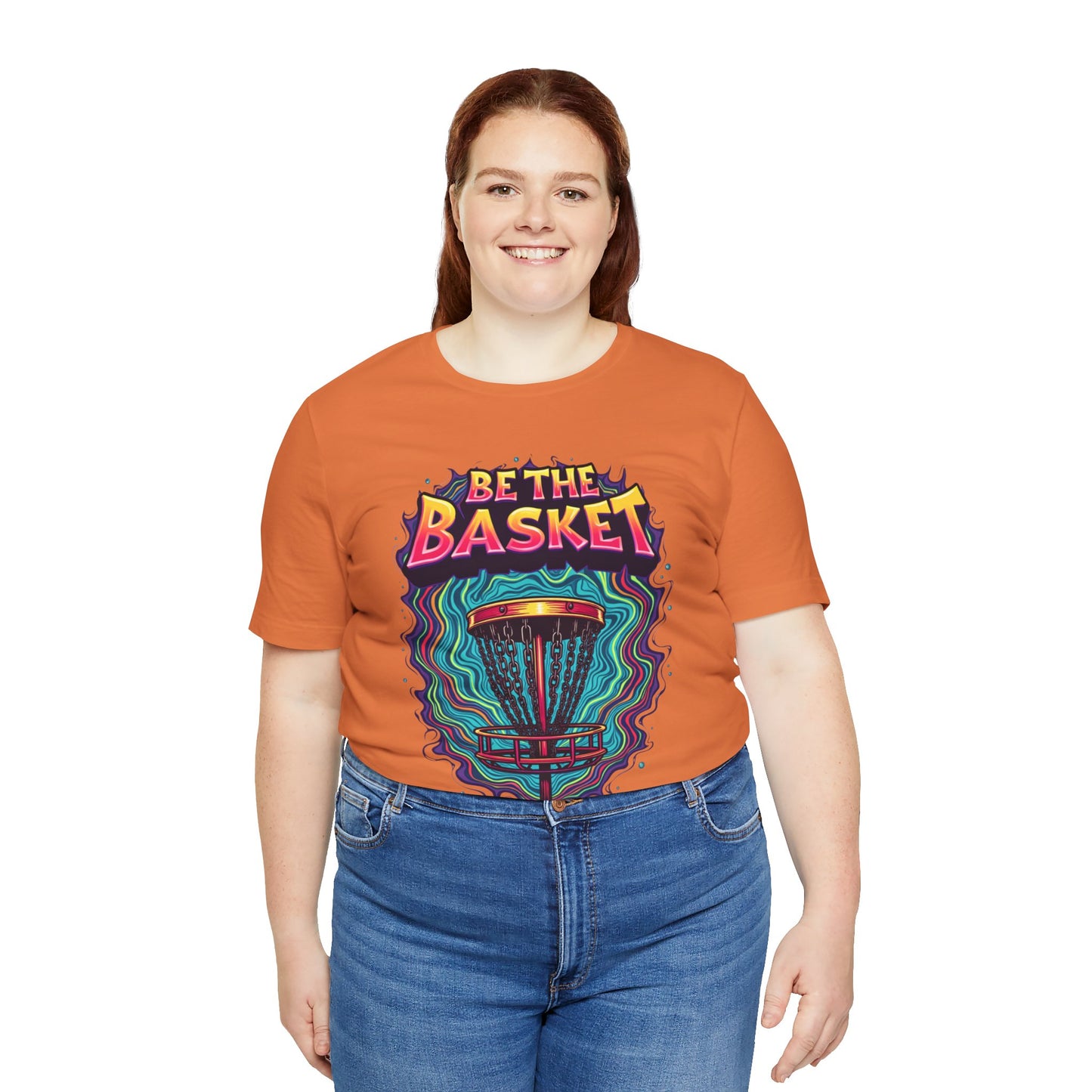 BE THE BASKET Psychedelic Design 4, Unisex T-Shirt, Disc Golf Shirt