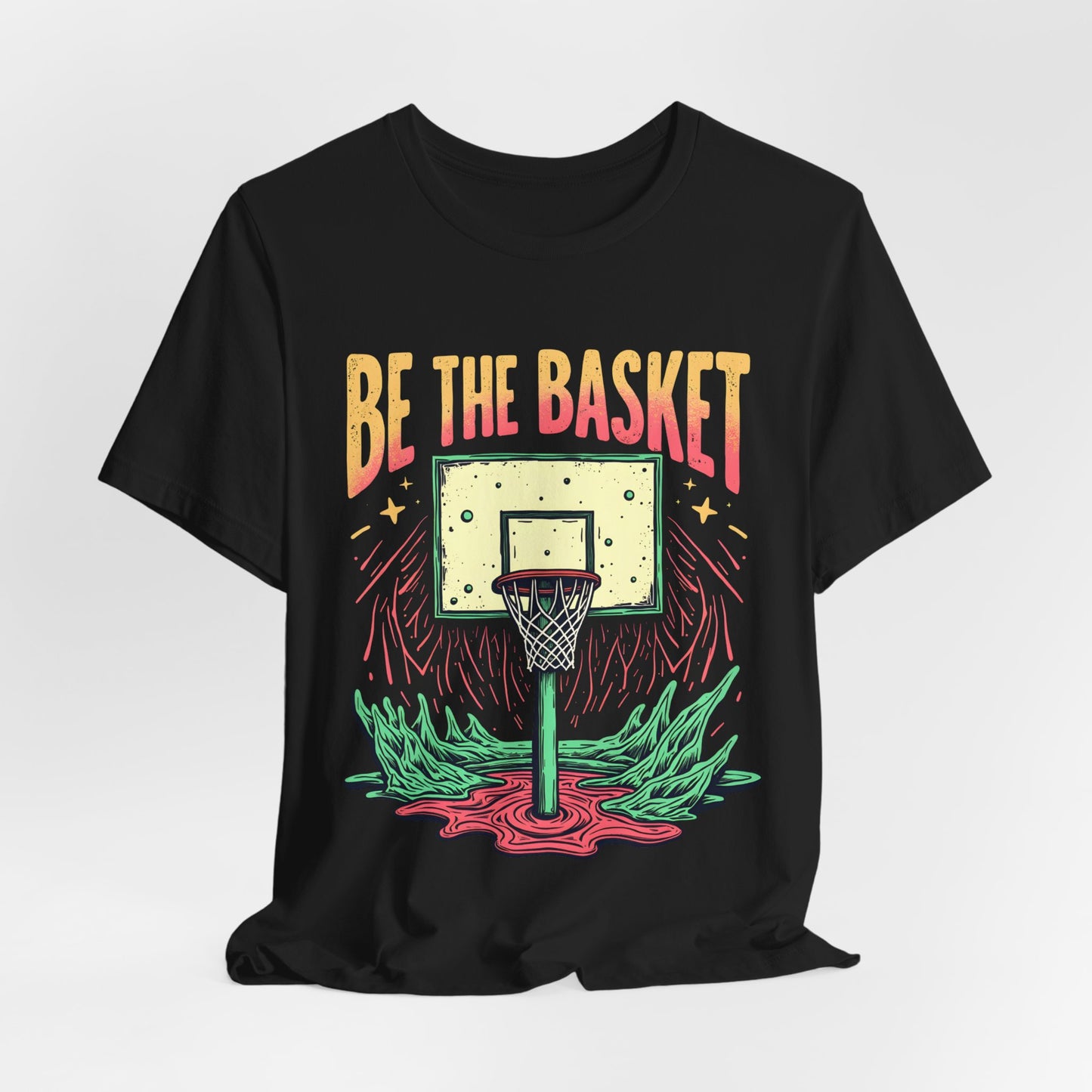 BE THE BASKET Basketball Psychedelic Court 3 Unisex T-Shirt, Basketball Shirt