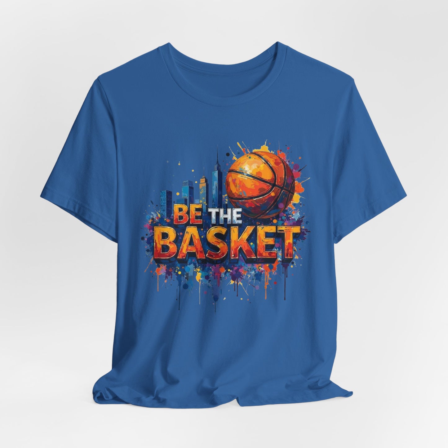 BE THE BASKET Basketball Ball Skyline 4, Basketball Unisex T-Shirt