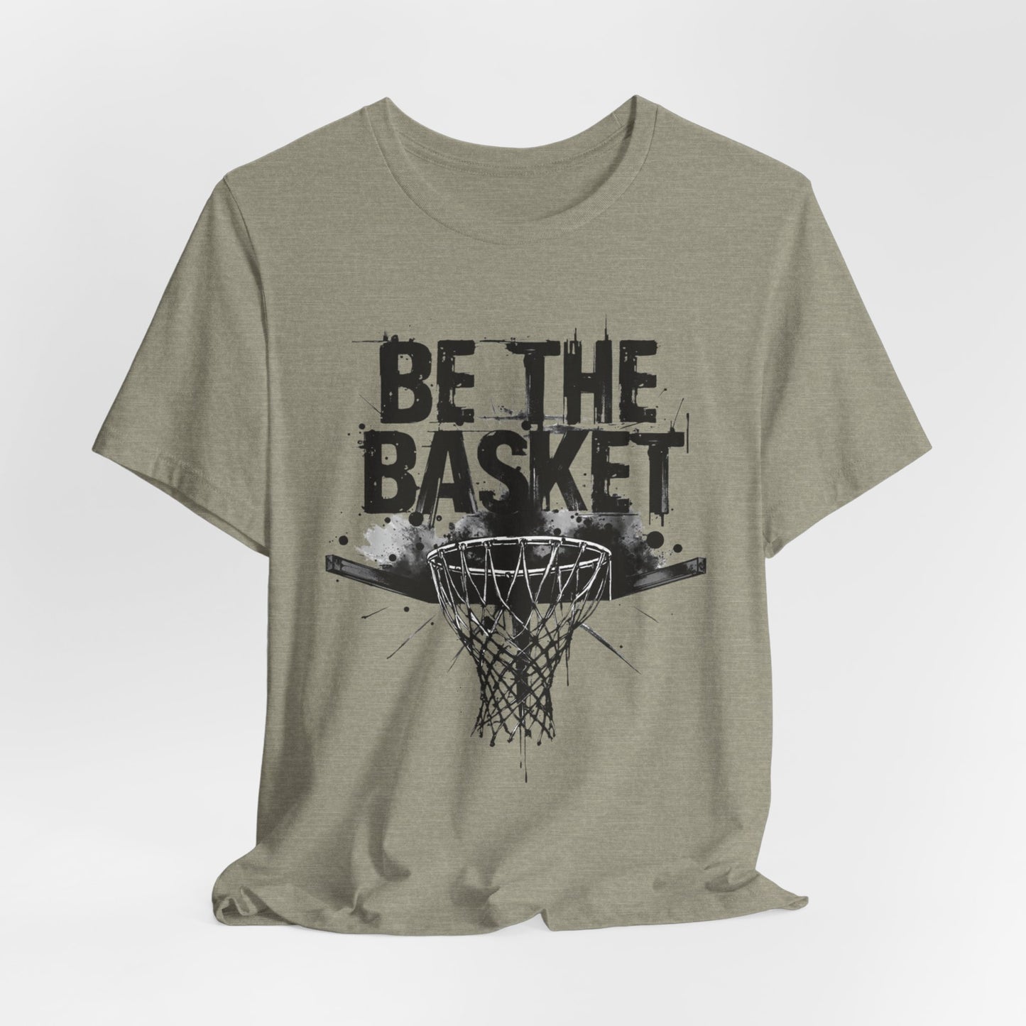 BE THE BASKET Basketball Net Distressed Black Design, Disc Golf Unisex T-Shirt