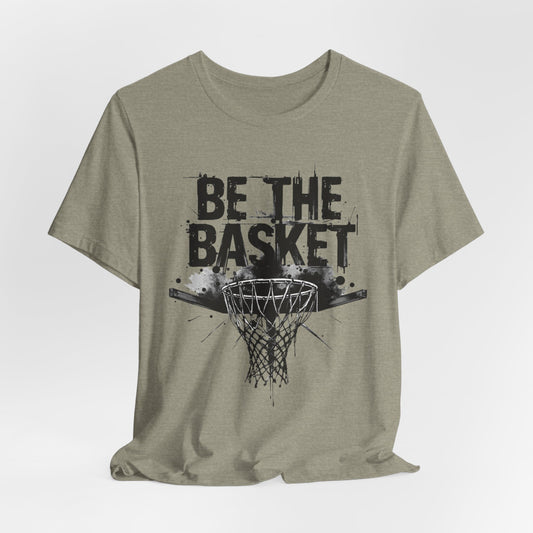 BE THE BASKET Basketball Net Distressed Black Design, Disc Golf Unisex T-Shirt