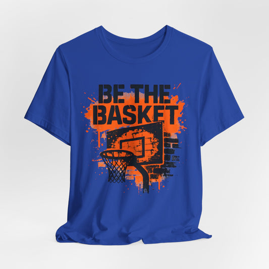 BE THE BASKET Basketball Goal Distressed Orange 2, Unisex T-Shirt, Disc Golf Shirt
