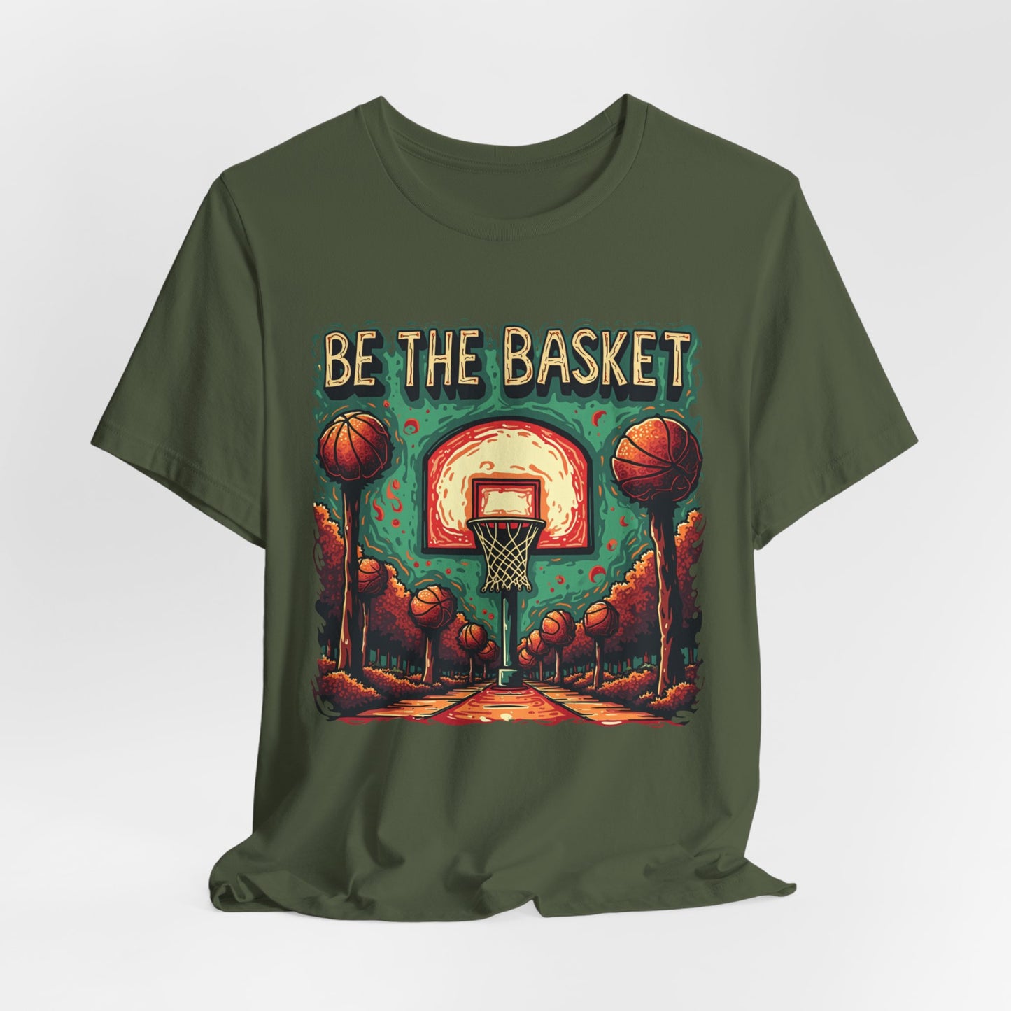 BE THE BASKET Basketball Psychedelic Court 2 Unisex T-Shirt, Basketball Shirt