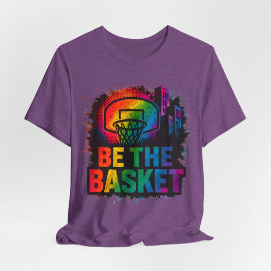 BE THE BASKET Basketball Goal Distressed Color, Disc Golf Unisex T-Shirt