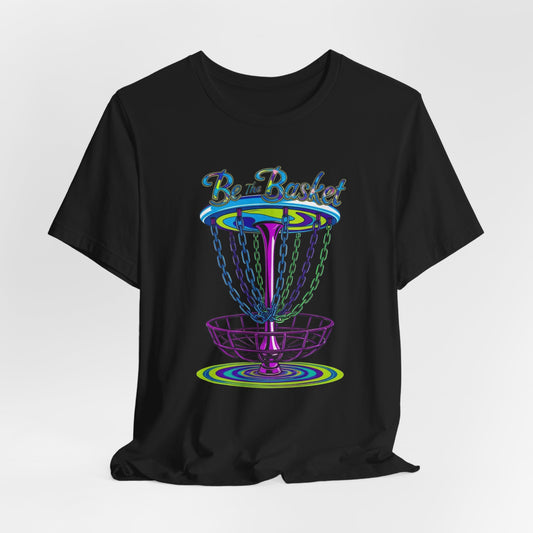 BE THE BASKET Psychedelic Disc Golf Basket Design 6, Unisex T-Shirt, Disc Golf Shirt