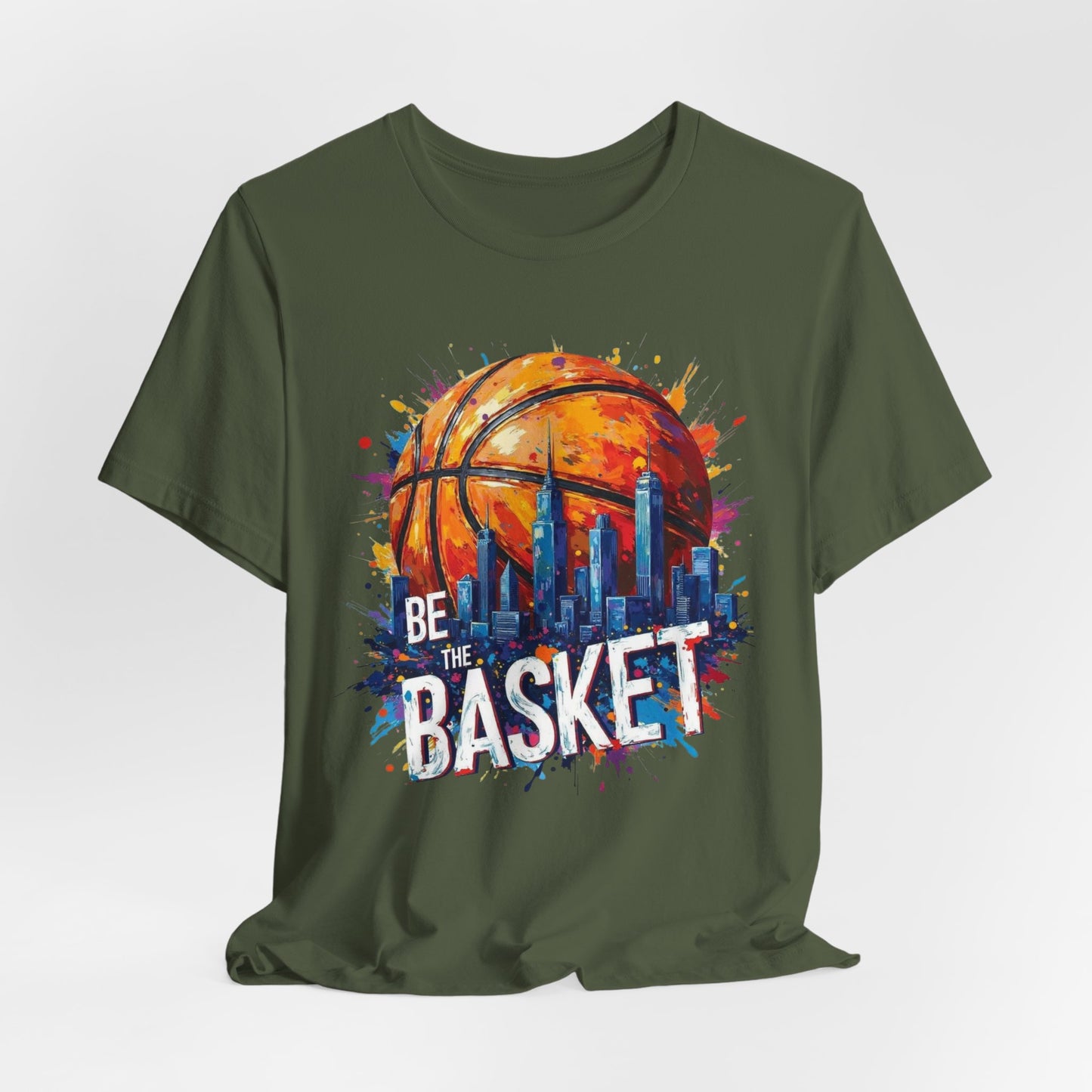 BE THE BASKET Basketball Ball Skyline 3 , Basketball Unisex T-Shirt