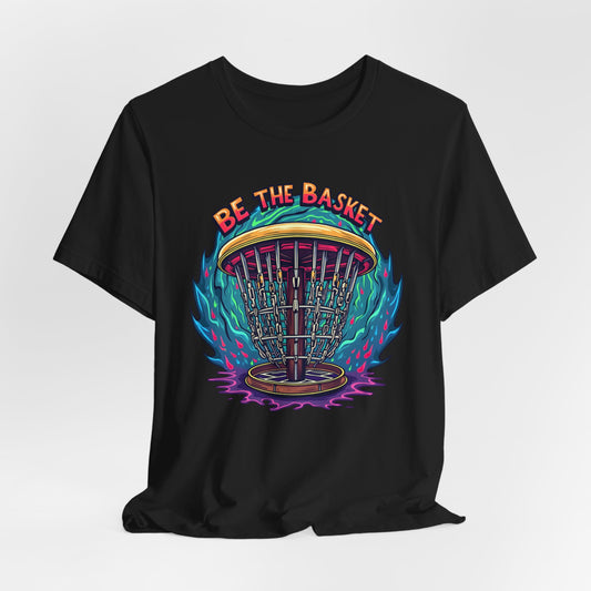 BE THE BASKET Psychedelic Design 1, Unisex T-Shirt, Disc Golf Shirt