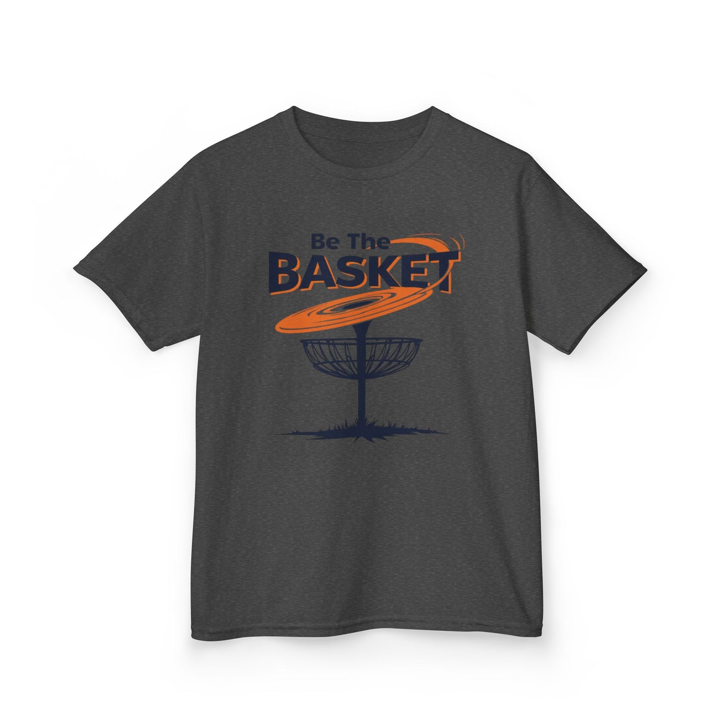 BE THE BASKET Swirl Design Kid's Disc Golf T-Shirt