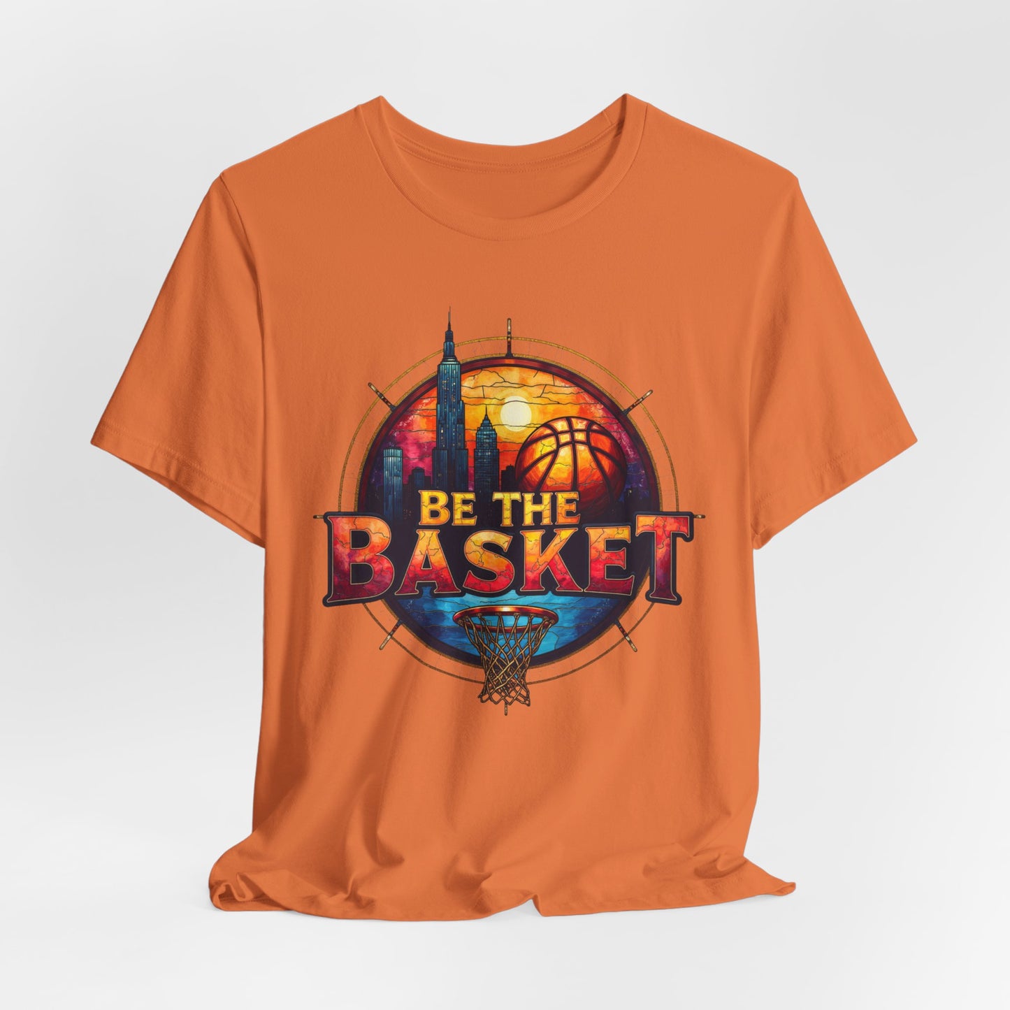 BE THE BASKET Basketball Goal Skyline Glass 2 , Basketball Unisex T-Shirt