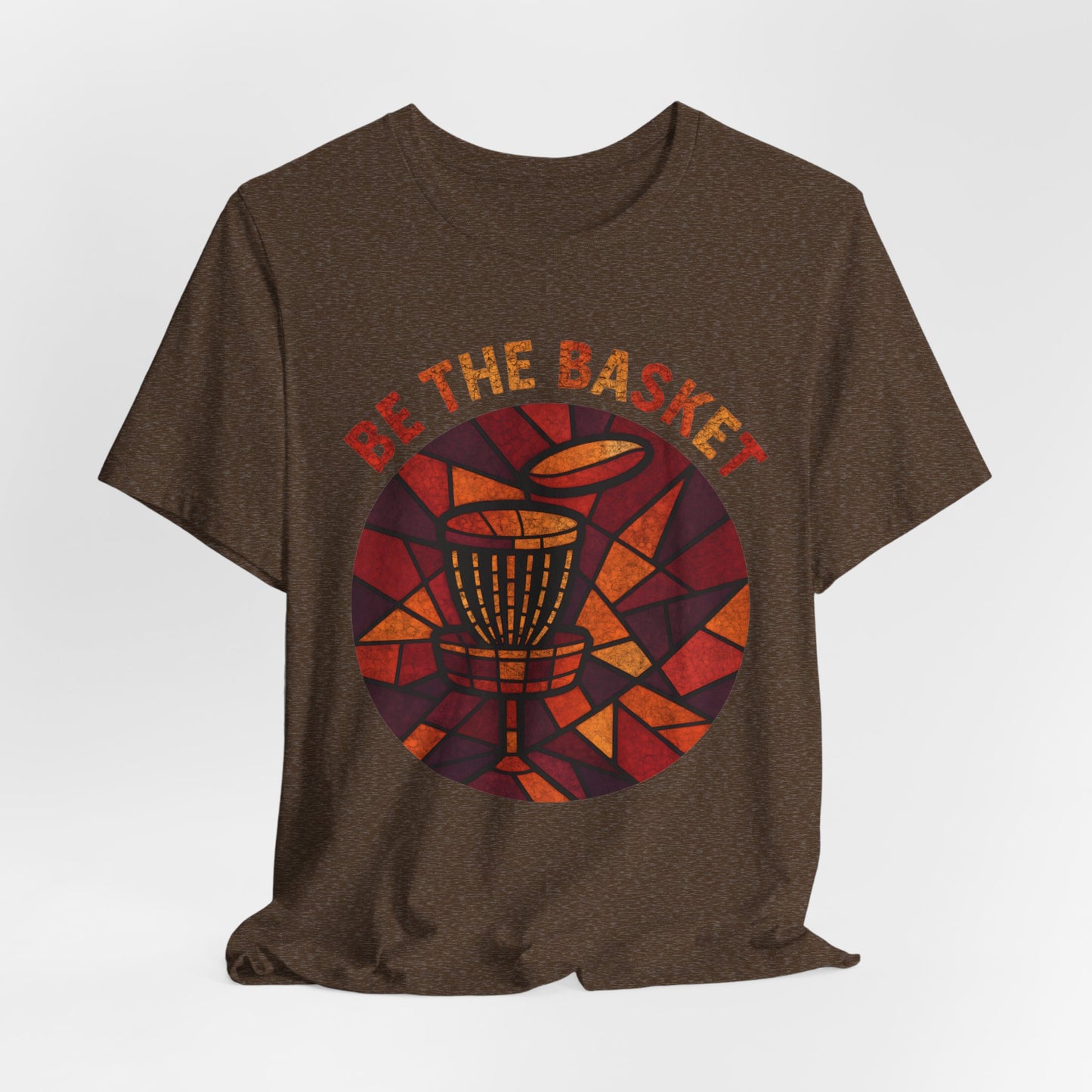 BE THE BASKET Disc Golf Basket Round Glass, Disc Golf Unisex T-Shirt
