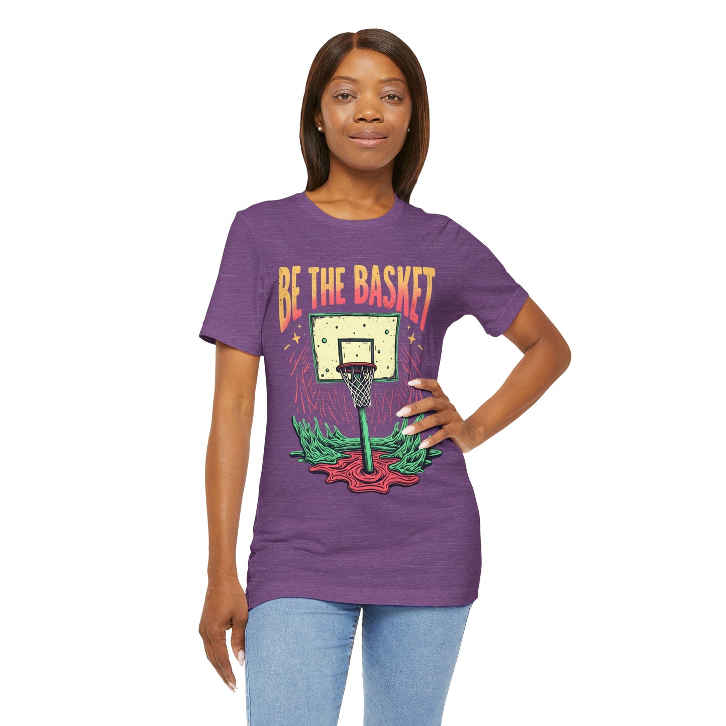 BE THE BASKET Basketball Psychedelic Court 3 Unisex T-Shirt, Basketball Shirt