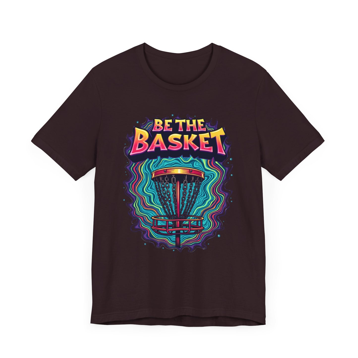 BE THE BASKET Psychedelic Design 4, Unisex T-Shirt, Disc Golf Shirt