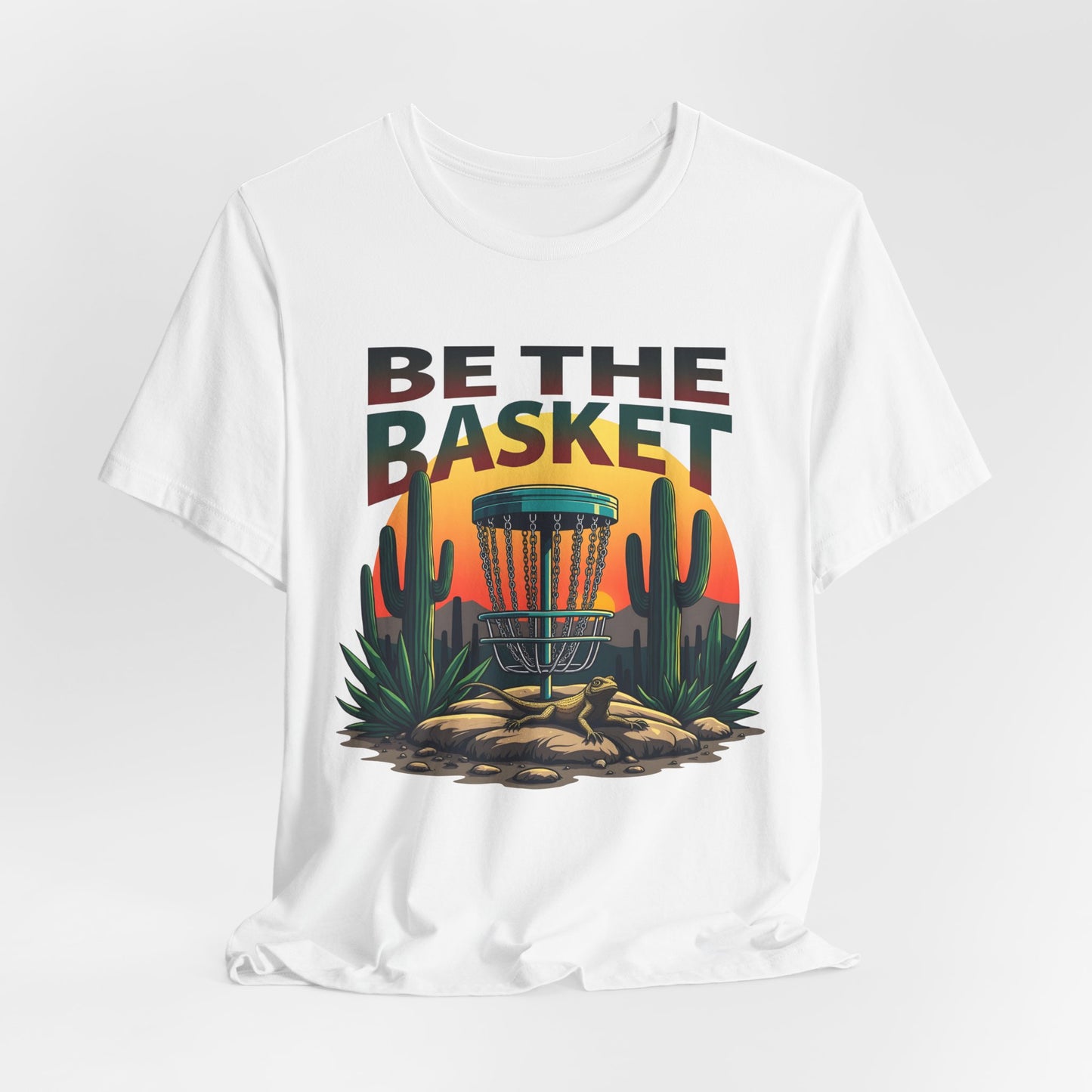 BE THE BASKET Desert Lizard 1 Disc Golf Unisex T-Shirt - Perfect for Disc Golf Lovers