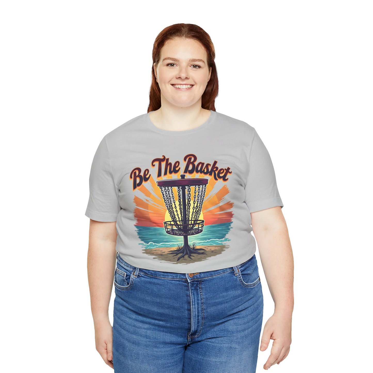 BE THE BASKET Beach Design 3 Softstyle Unisex T-shirt, Disc Golf Shirt