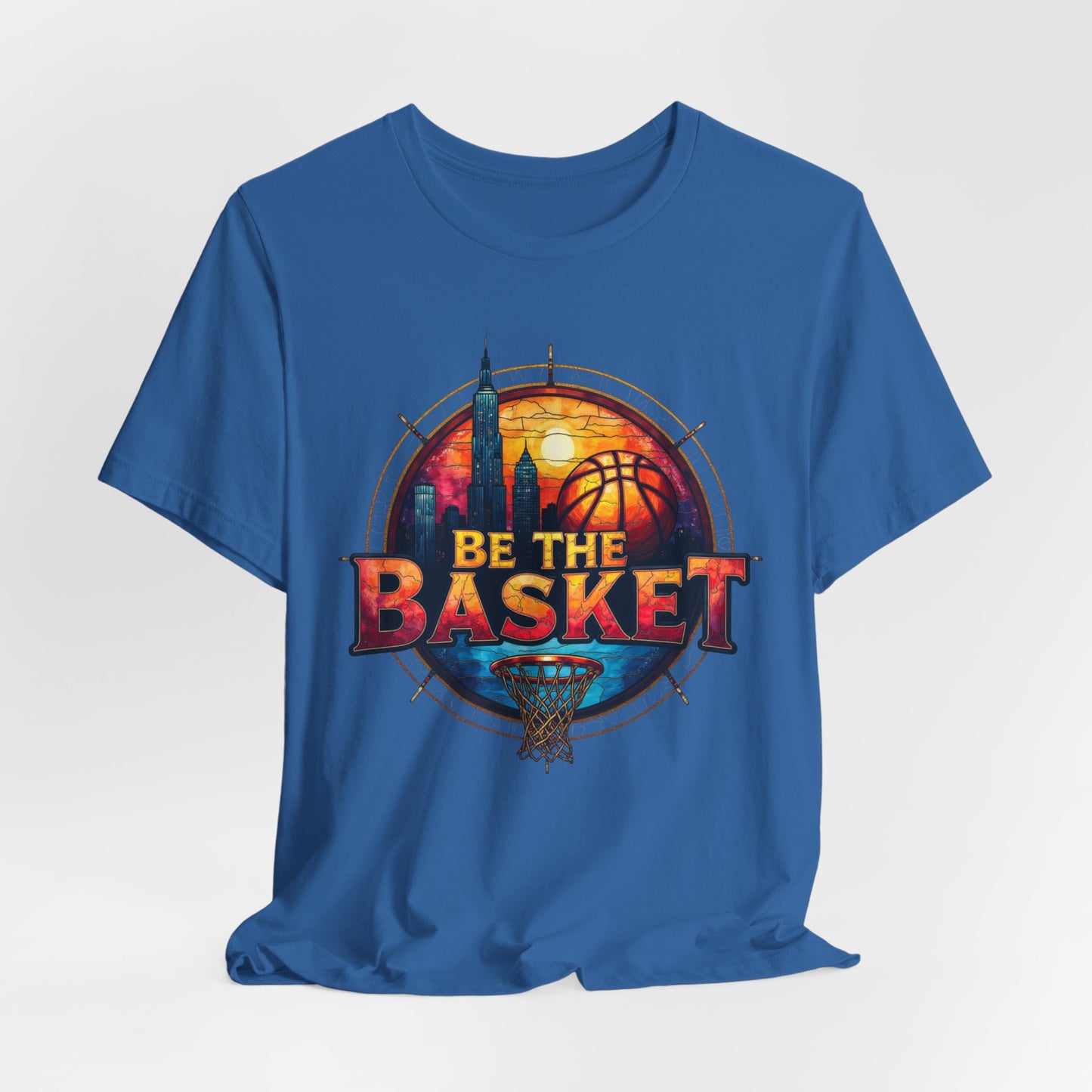 BE THE BASKET Basketball Goal Skyline Glass 2 , Basketball Unisex T-Shirt