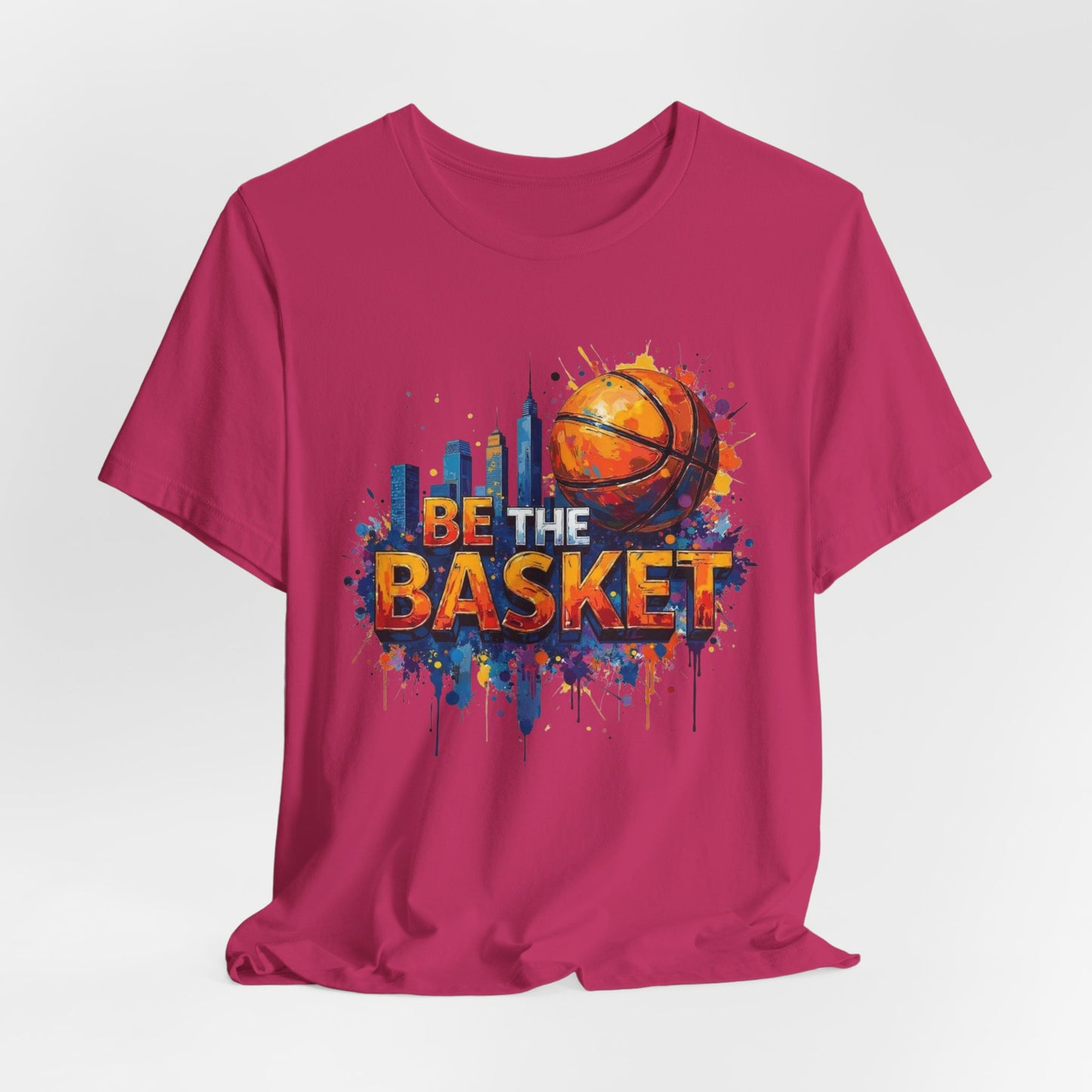 BE THE BASKET Basketball Ball Skyline 4, Basketball Unisex T-Shirt