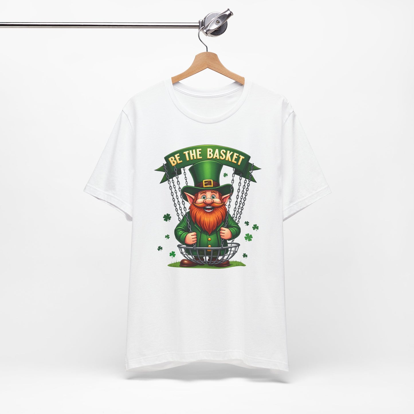 BE THE BASKET Leprechaun Design Unisex T-Shirt, DISC GOLF SHIRT