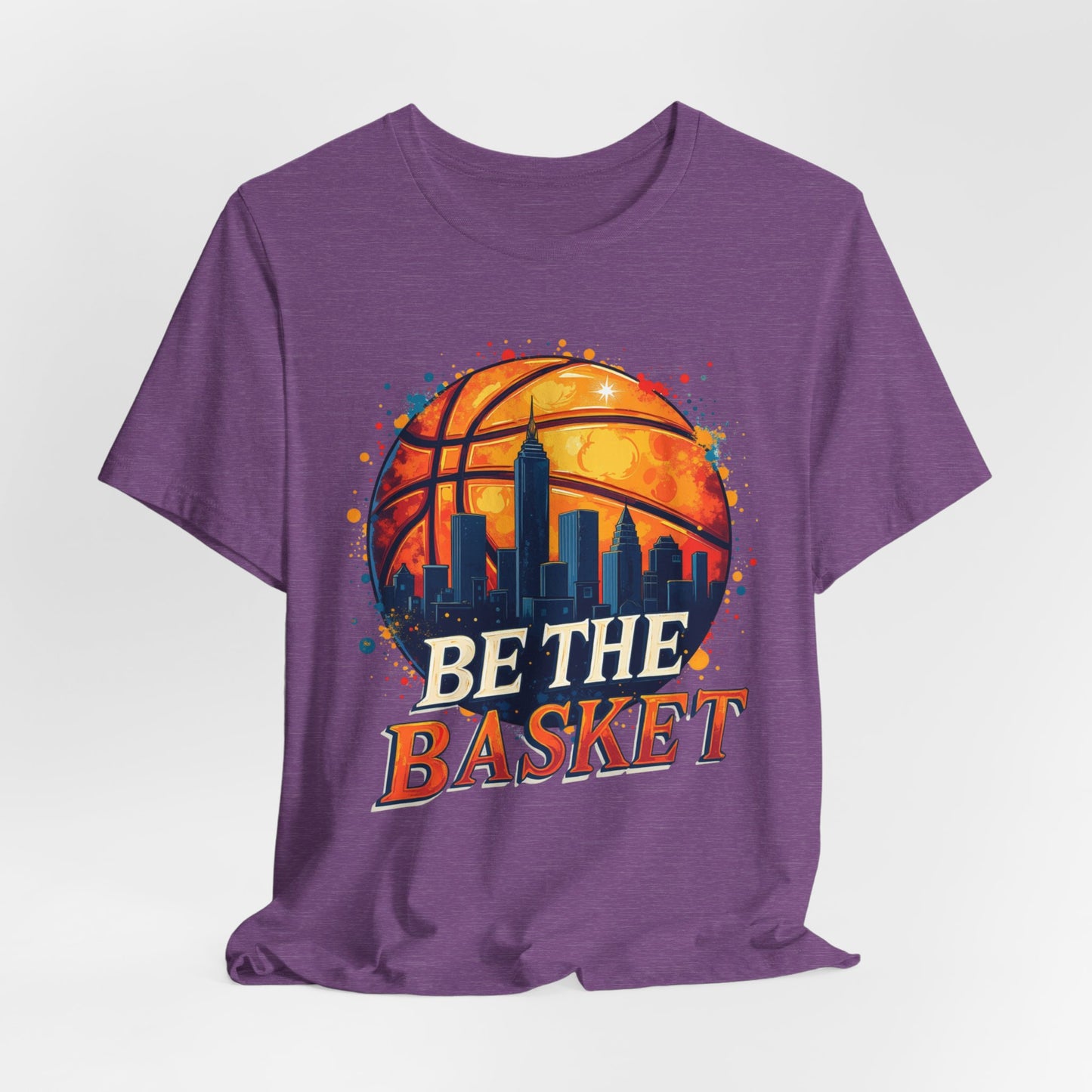 BE THE BASKET Basketball Ball Skyline 2, Basketball Unisex T-Shirt