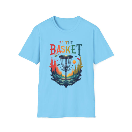BE THE BASKET Colorful Trees Disc Golf  Unisex Softstyle T-Shirt - Perfect for Disc Golf Lovers