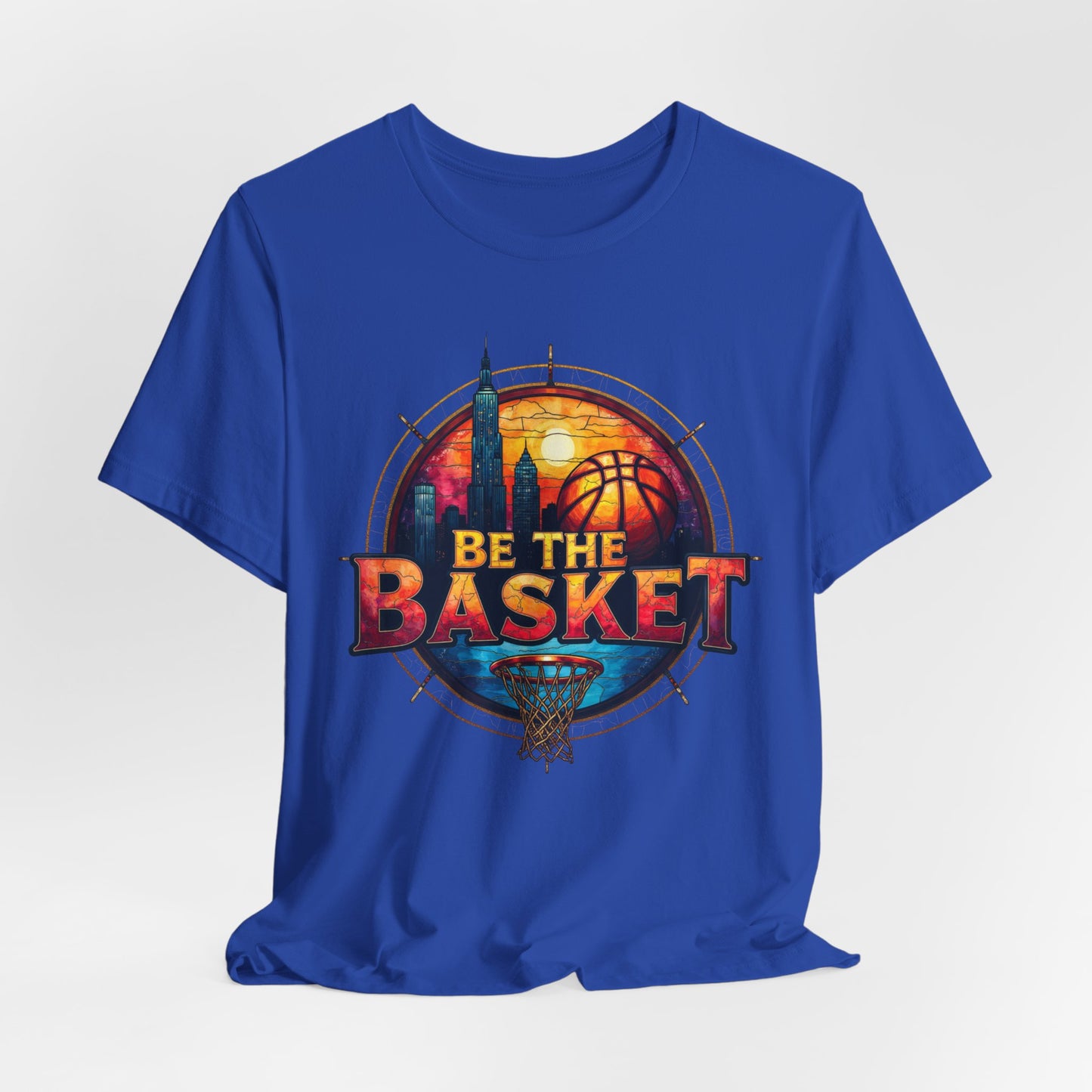BE THE BASKET Basketball Goal Skyline Glass 2 , Basketball Unisex T-Shirt