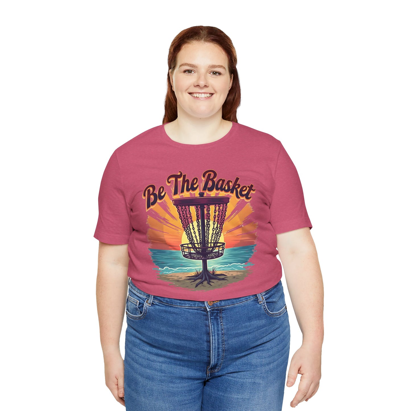 BE THE BASKET Beach Design 3 Softstyle Unisex T-shirt, Disc Golf Shirt