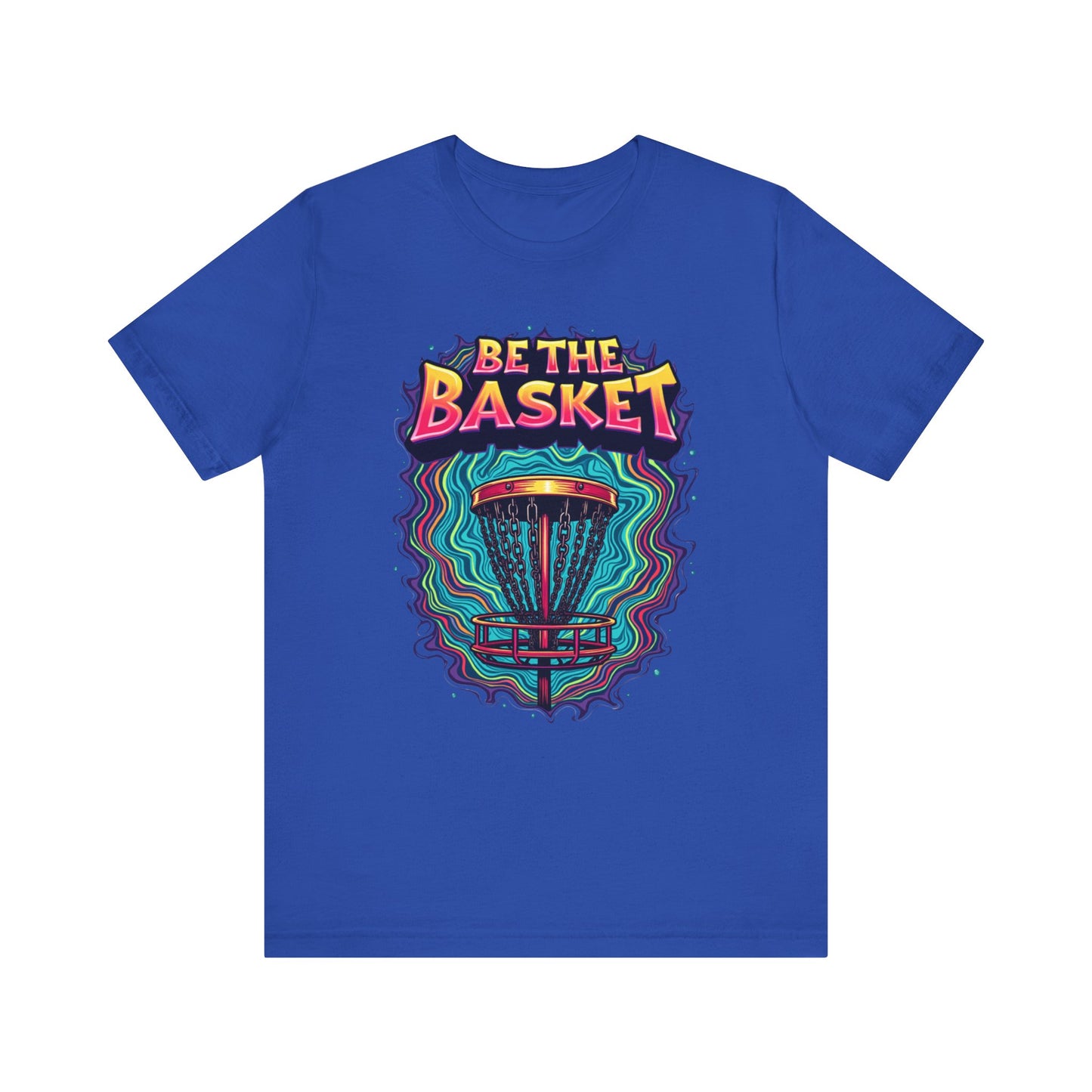 BE THE BASKET Psychedelic Design 4, Unisex T-Shirt, Disc Golf Shirt