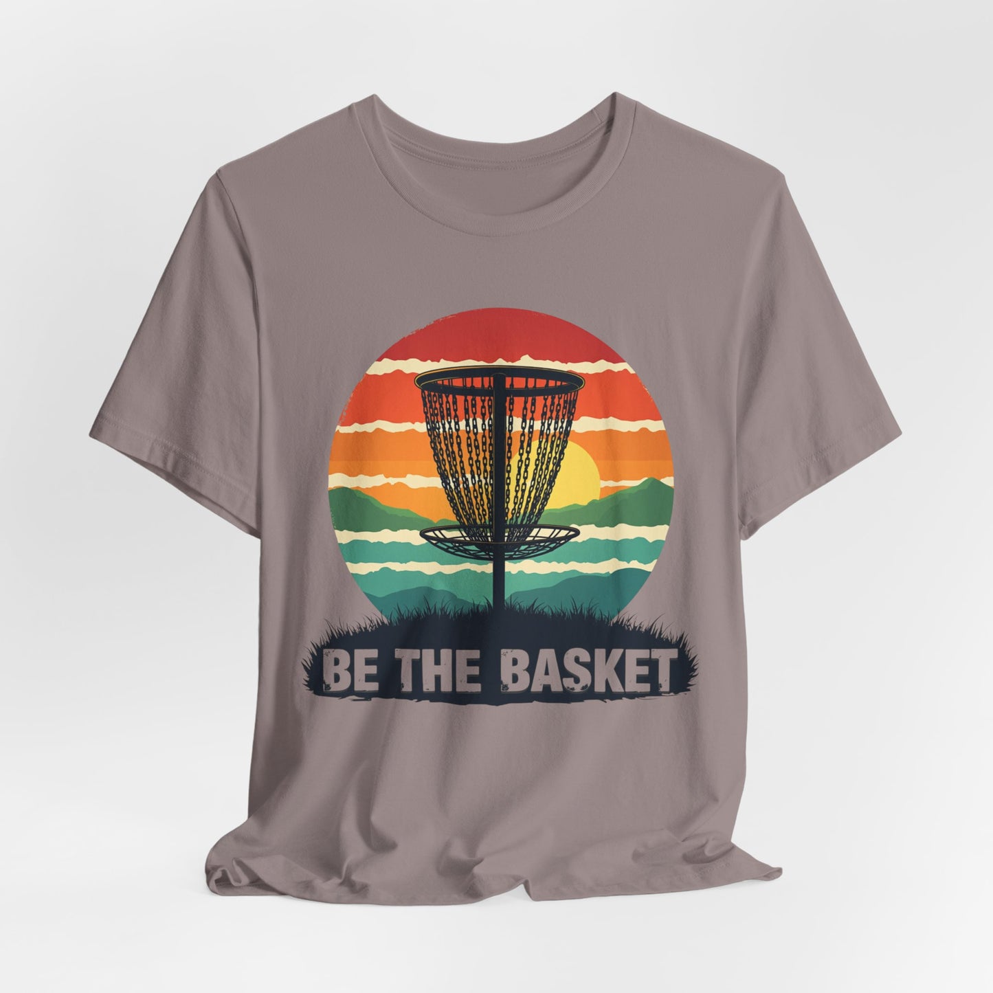 BE THE BASKET Disc Golf Retro 4, Unisex T-Shirt, Disc Golf Shirt