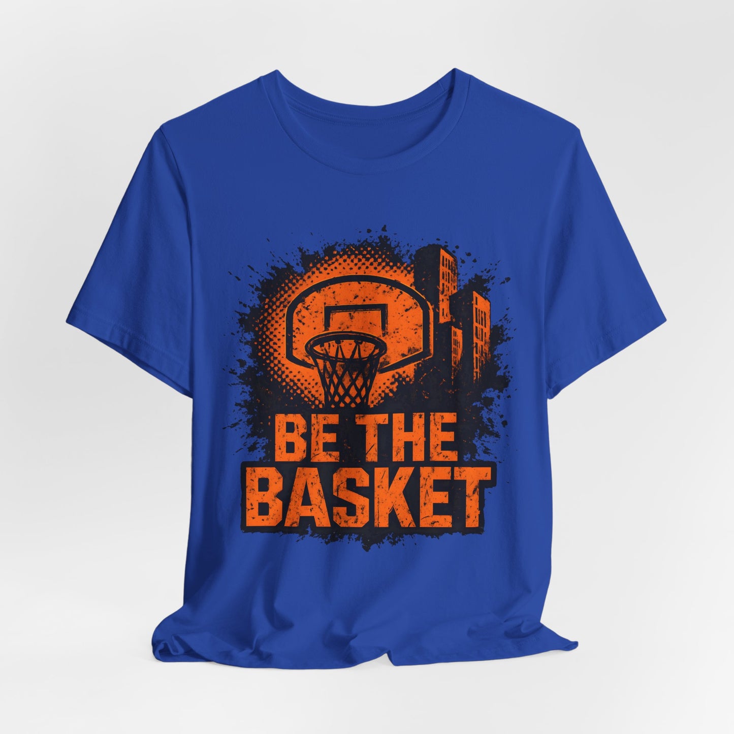 BE THE BASKET Basketball Goal Distressed Orange, Basketball Unisex T-Shirt