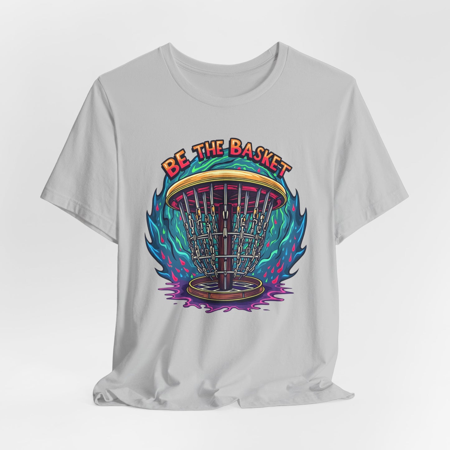 BE THE BASKET Psychedelic Design 1, Unisex T-Shirt, Disc Golf Shirt