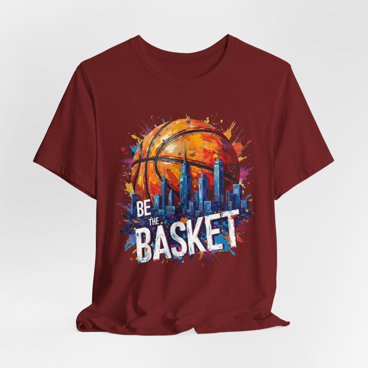 BE THE BASKET Basketball Ball Skyline 3 , Basketball Unisex T-Shirt