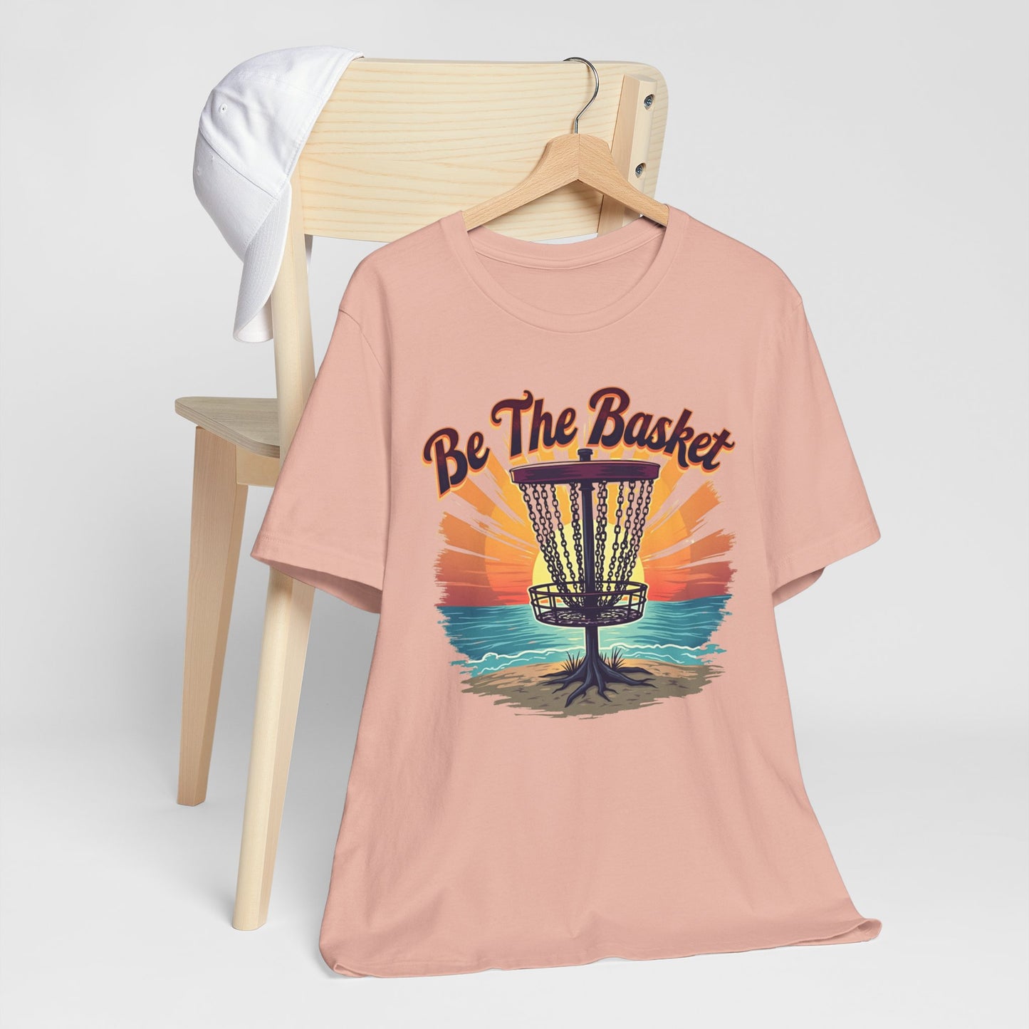 BE THE BASKET Beach Design 3 Softstyle Unisex T-shirt, Disc Golf Shirt