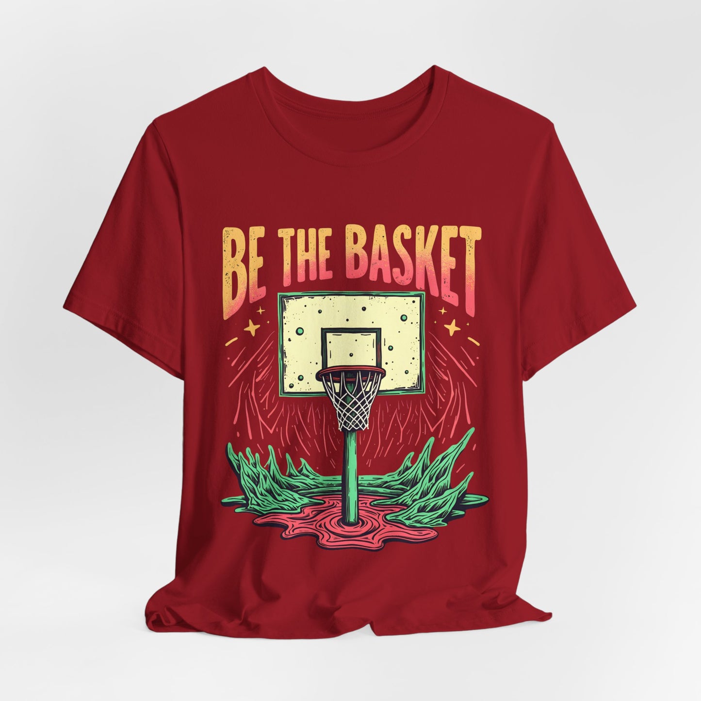 BE THE BASKET Basketball Psychedelic Court 3 Unisex T-Shirt, Basketball Shirt