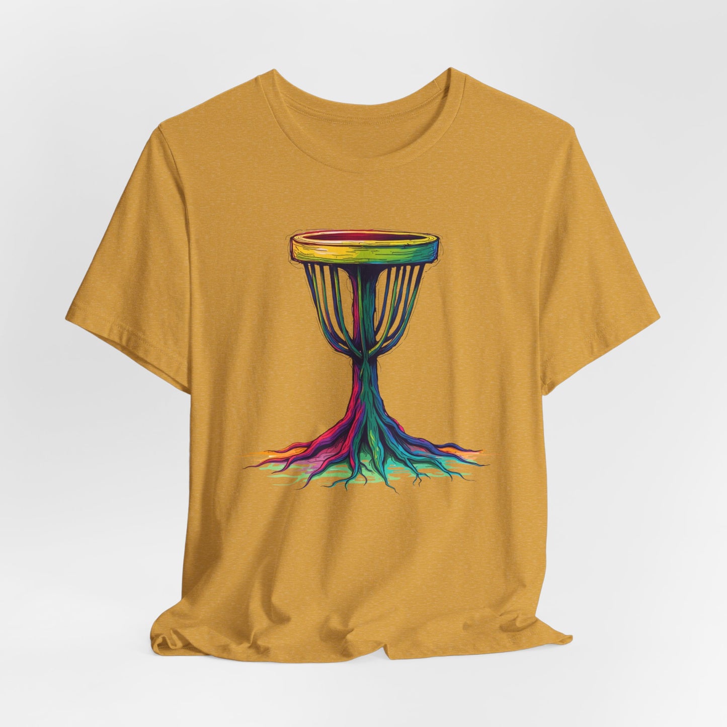 Disc Golf Tree of Life Design 1 Unisex T-Shirt, Happy Feel-Good Disc Golf Shirt