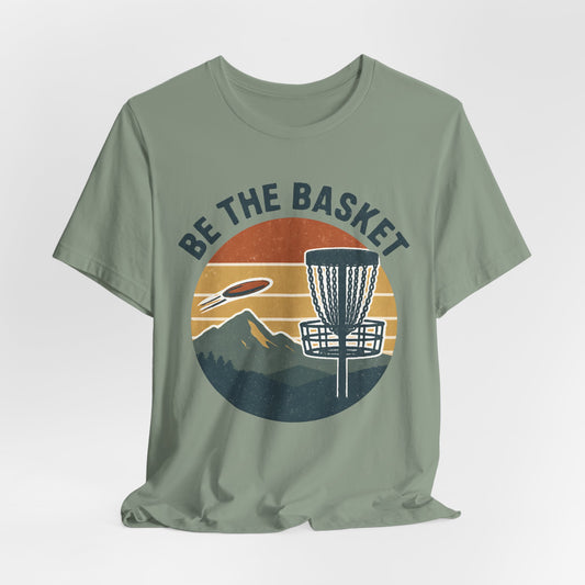 BE THE BASKET Disc Golf Basket Retro Distressed 2, Unisex T-Shirt