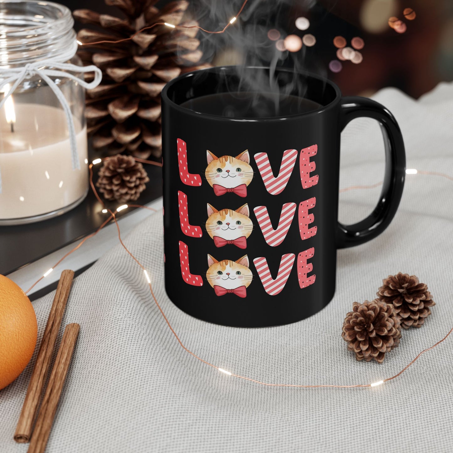 Cute Cat Love Mug - Perfect Gift for Cat Lovers