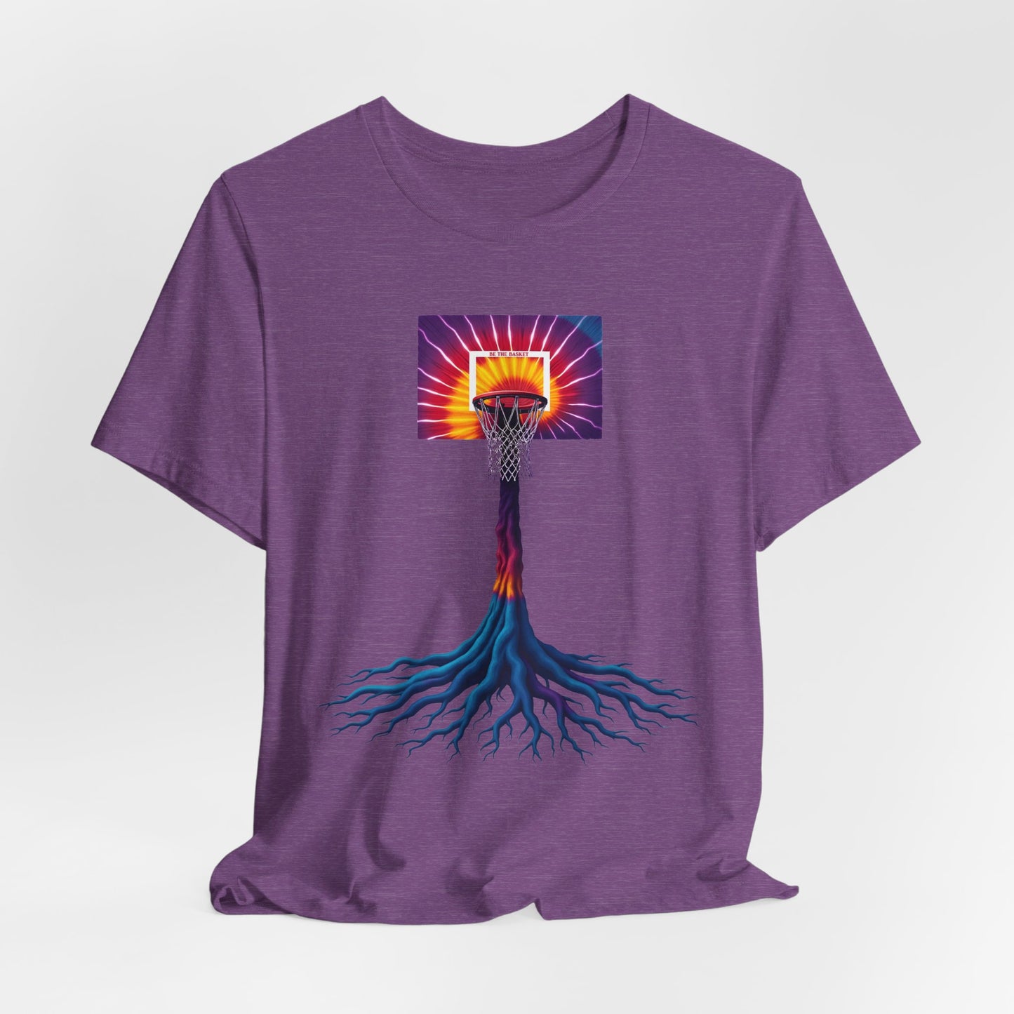 BE THE BASKET Basketball colorful Tree of Life-  Soft Unisex T-shirt, Cool T-Shirt