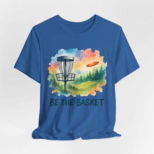 BE THE BASKET Disc Golf Basket Watercolor 2, Unisex T-Shirt